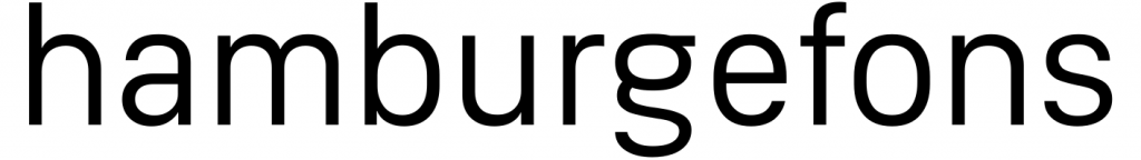 The word "hamburgefons" in Apple's San Francisco font, with an alternate double-decker g.