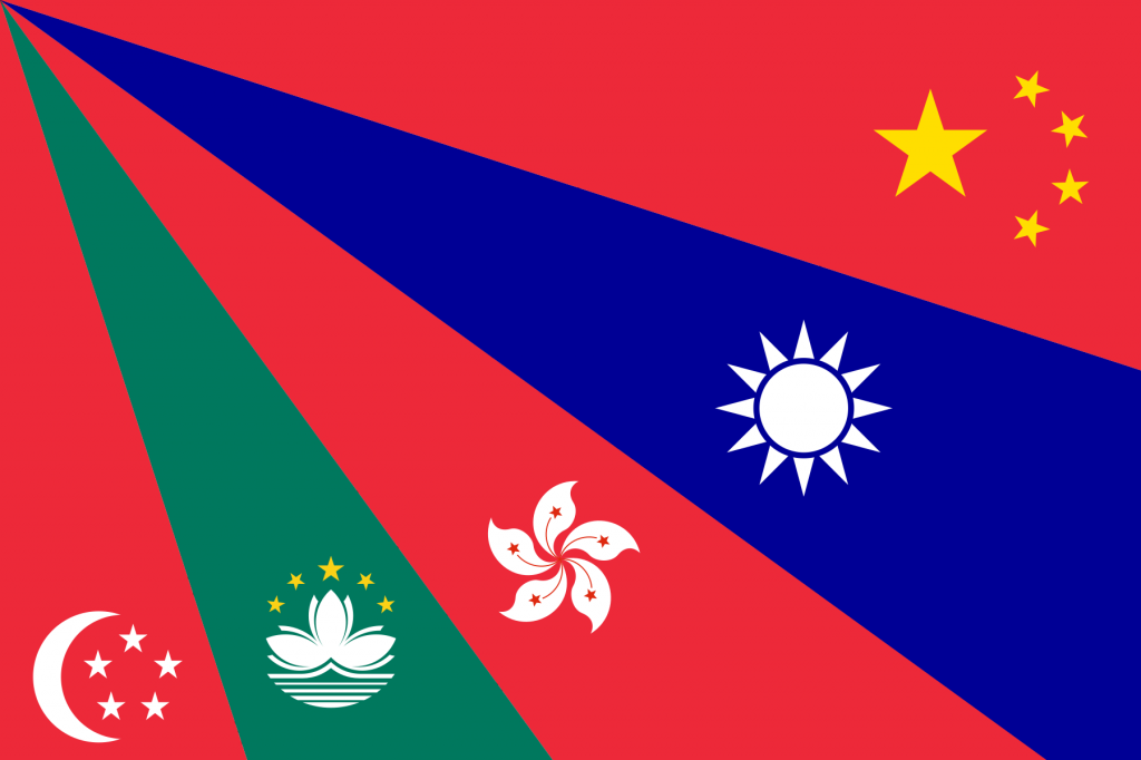 Chinese Language Flag - radial