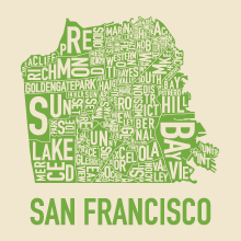 San Francisco Neighborhoods from Orkposters